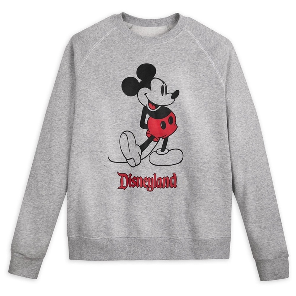 Disney Gray Crewneck Sweater with Mickey Mouse